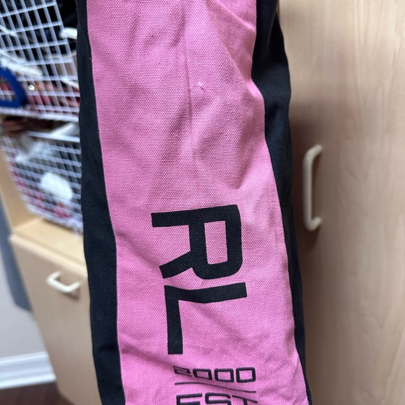 Ralph Lauren black and hot pink over the shoulder tote w/logo.”Solid” base. NWT - Picture 2 of 4